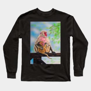 Rhesus Macaque Long Sleeve T-Shirt